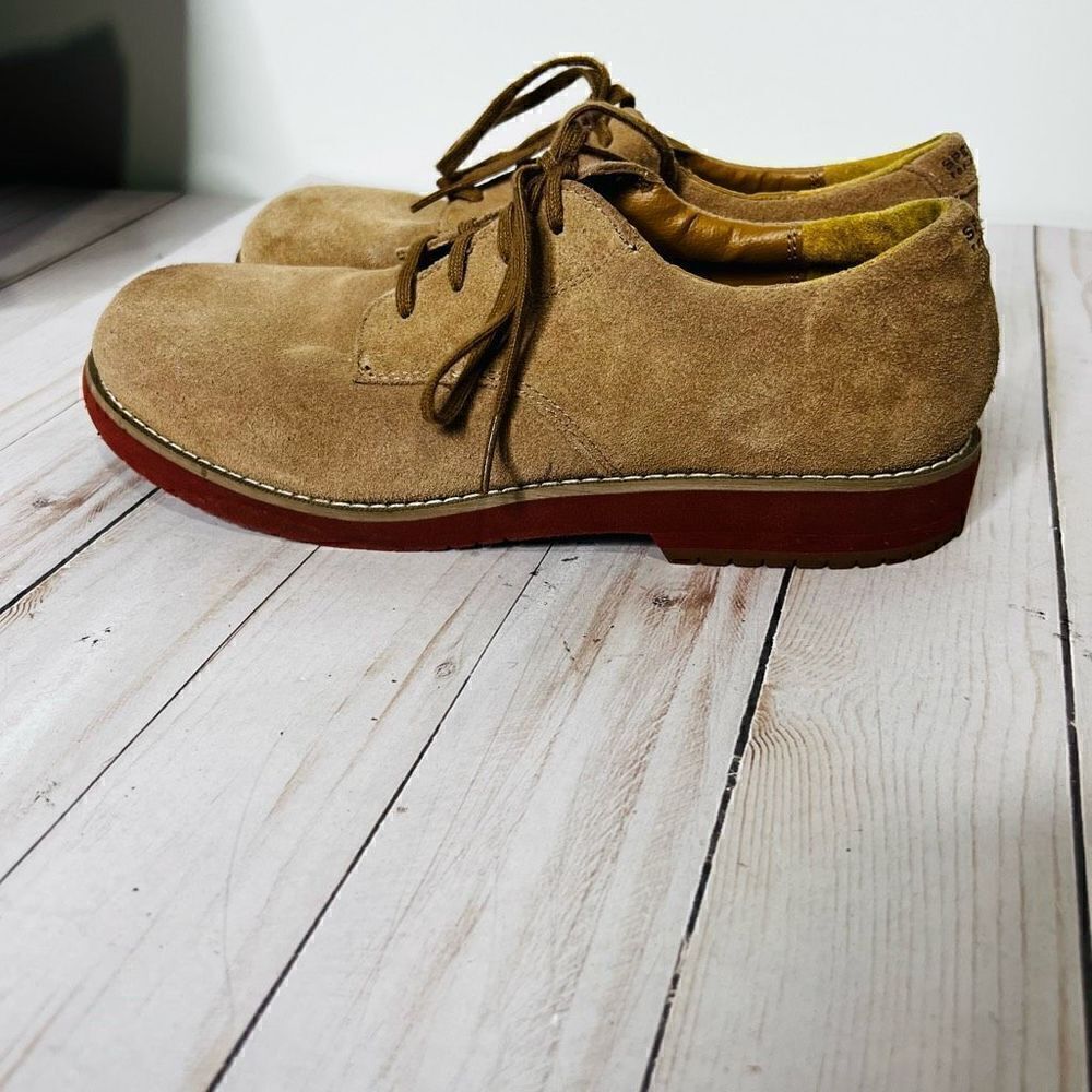 Sperry Top Sider Tevin Boys Brown Suede Leather Casual Shoes Size 6M